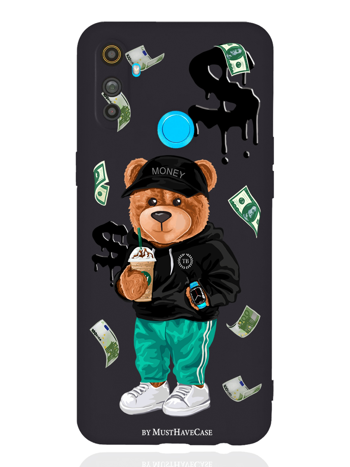 

Чехол MustHaveCase realme C3 Мишка Тони черный, Черный;зеленый;коричневый, realme C3 Tony Bear/ Мишка Тони