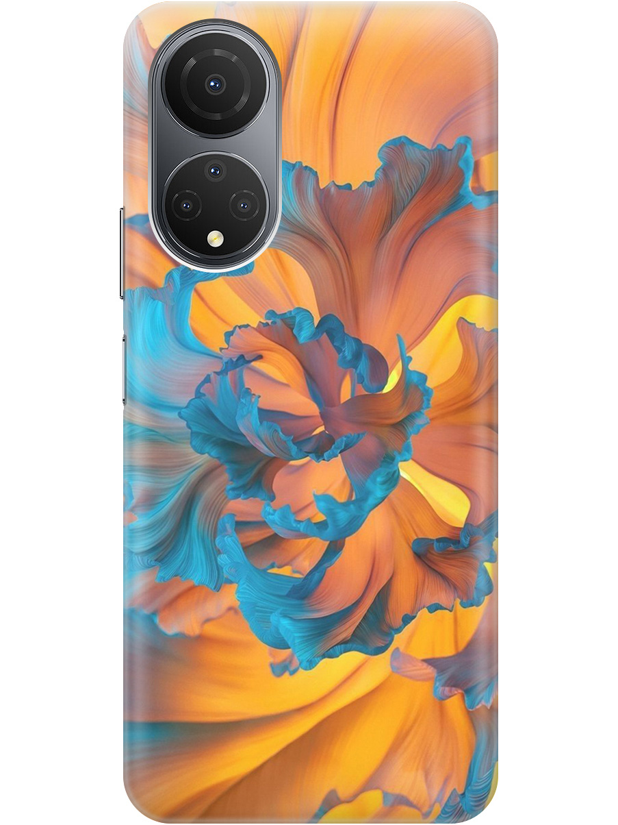 

Силиконовый чехол на Honor X7 с принтом "Желто-синий цветок" прозрачный, Голубой;желтый, 20010301