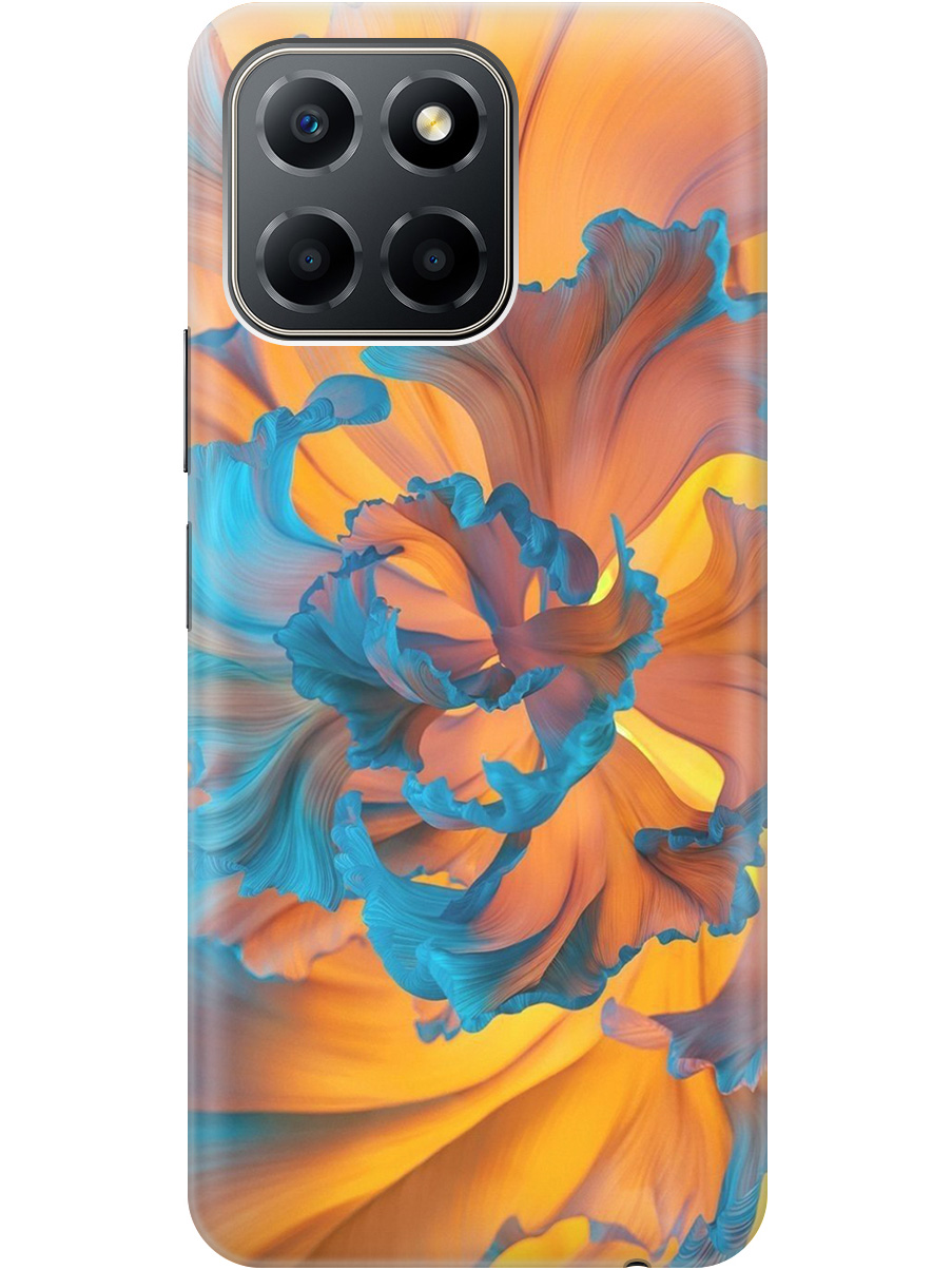 

Силиконовый чехол на Honor X6, X8 5G с принтом "Желто-синий цветок" прозрачный, Голубой;желтый, 20010298