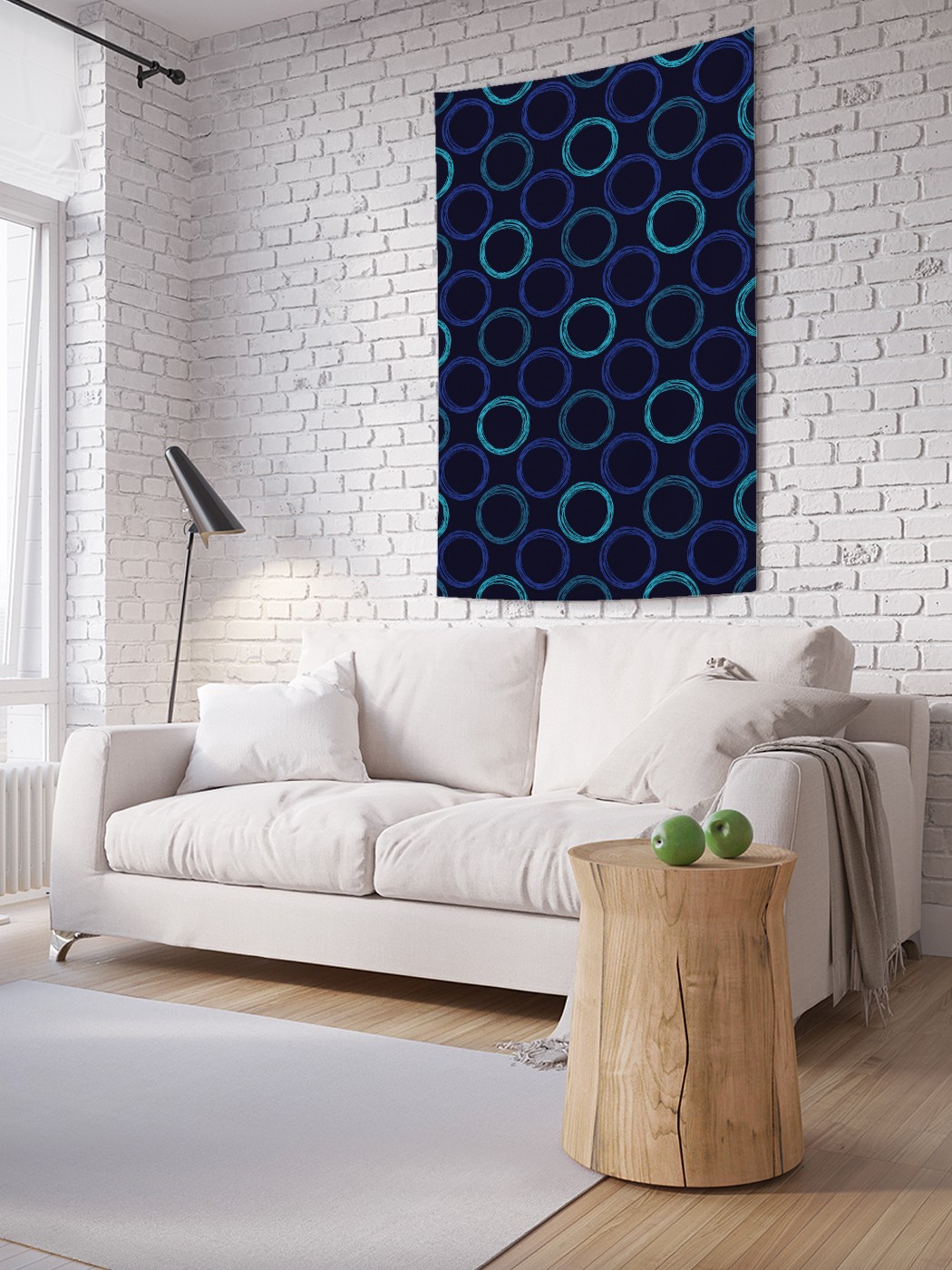

Вертикальное фотопанно на стену JoyArty Неоновые круги 150x200 см, Неоновые круги