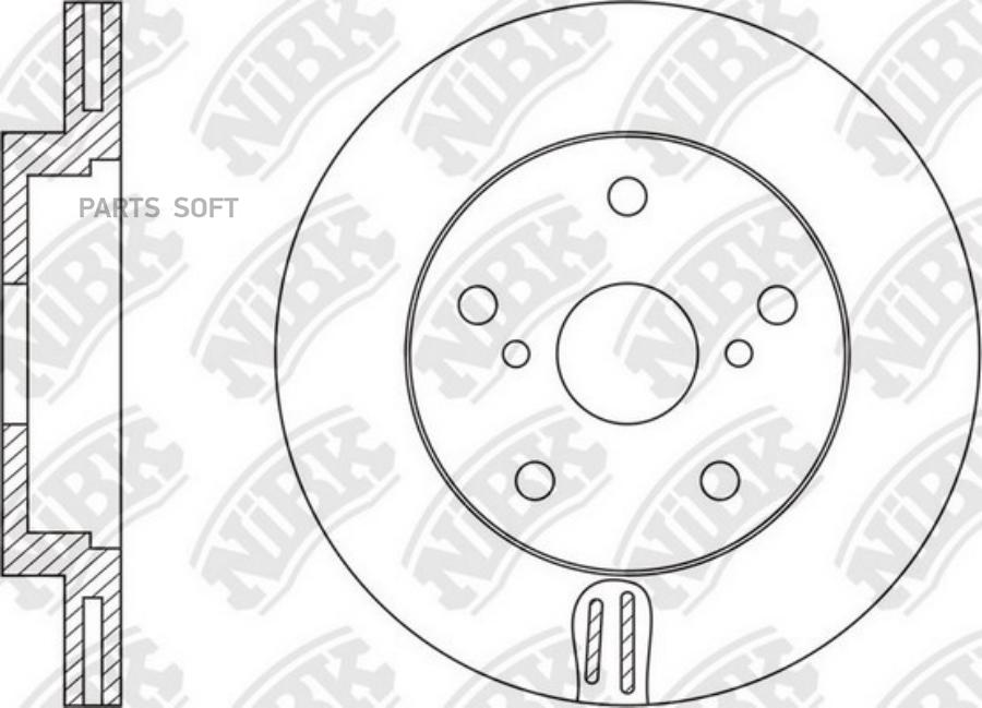 Диск Торм.Пер. Toyota Urban 09=> NiBK арт. RN1576
