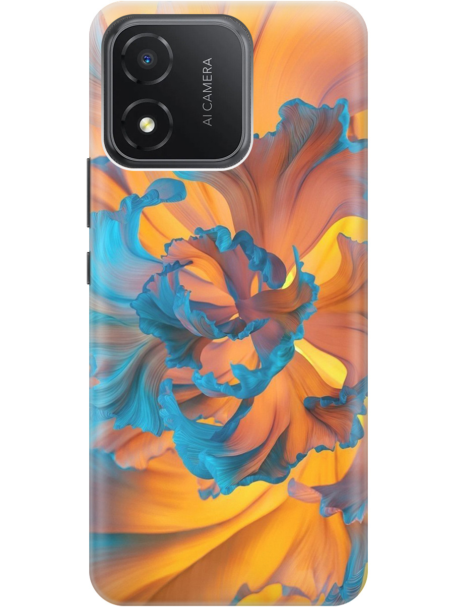 

Силиконовый чехол на Honor X5 с принтом "Желто-синий цветок" прозрачный, Голубой;желтый, 20010295