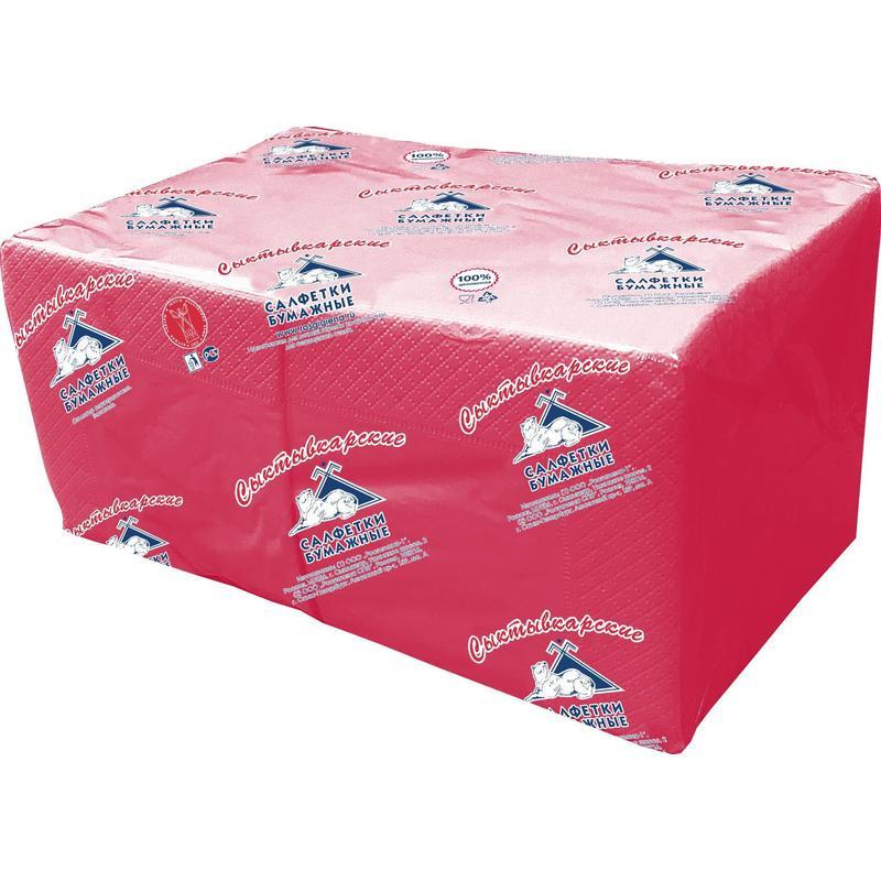 

Салфетки бумажные 24x24см, 2-слойные Profi Pack, красные, 250шт., 13 уп.