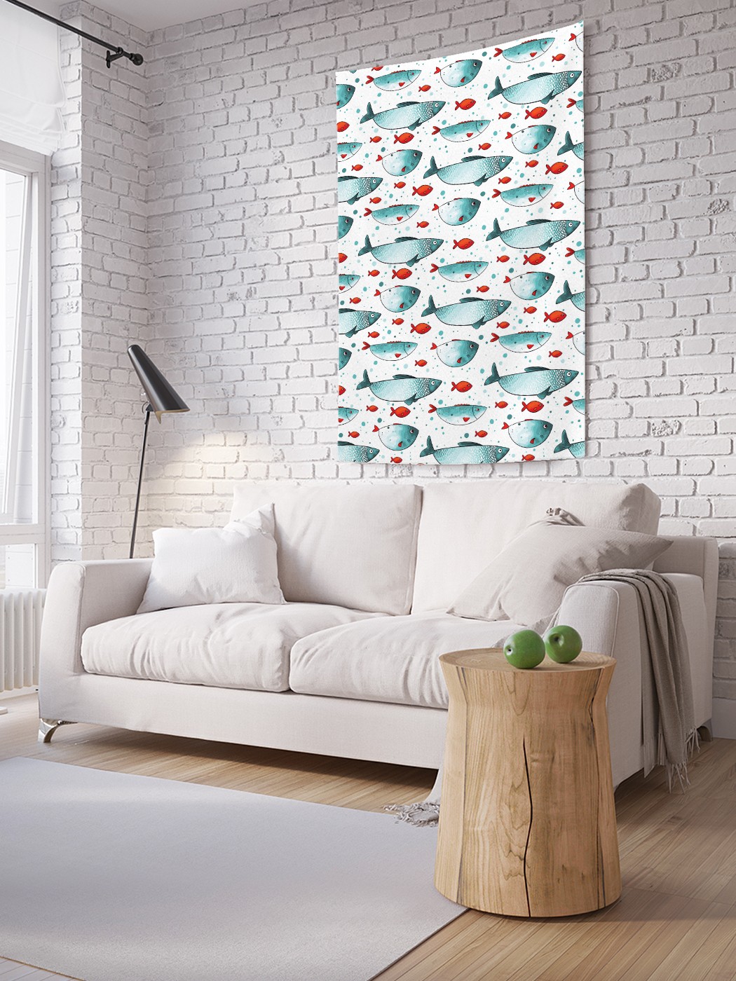 

Вертикальное фотопанно на стену JoyArty Рыбные стайки 150x200 см, Рыбные стайки