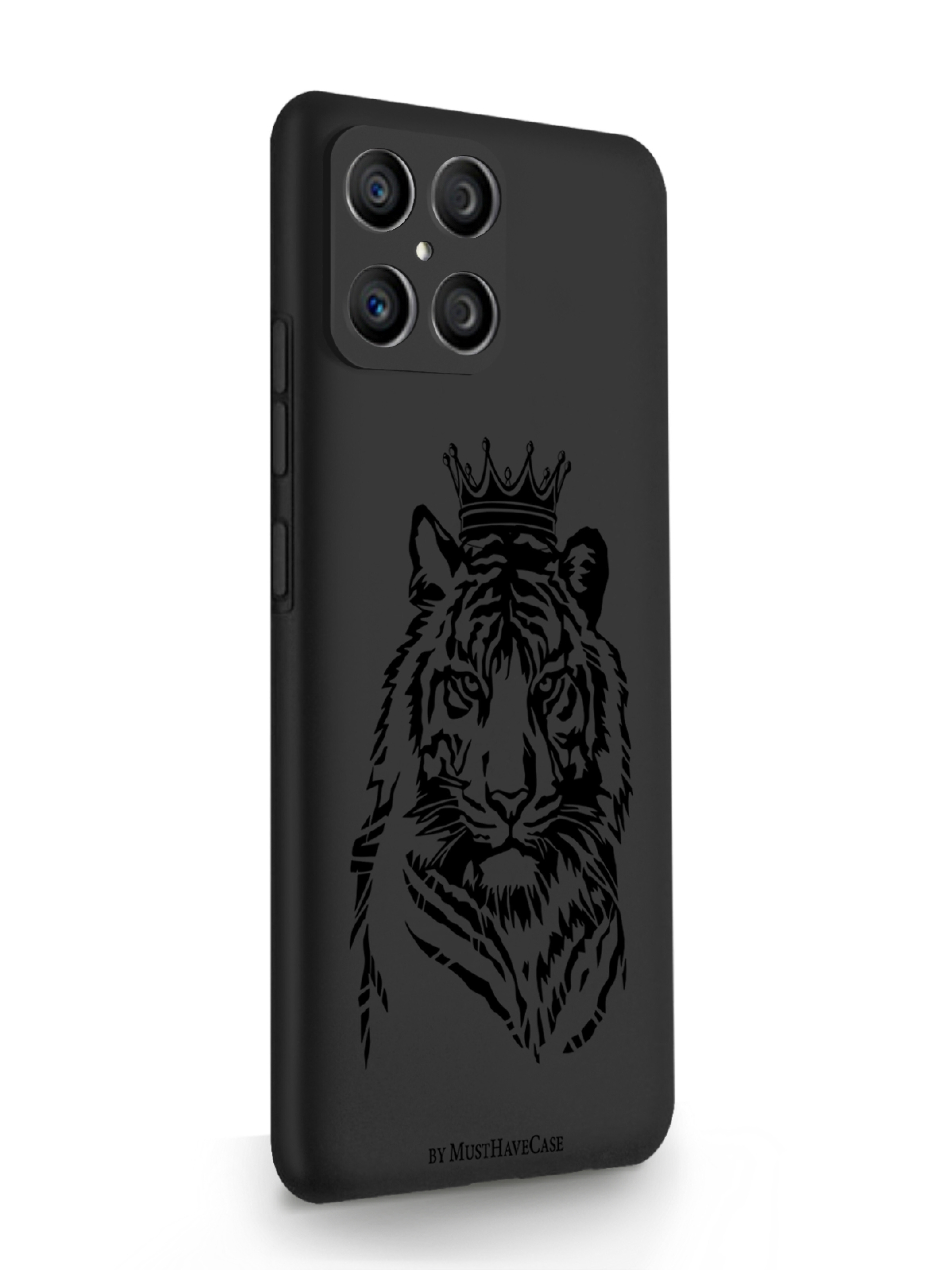 

Чехол MustHaveCase HONOR X8 Тигр с Короной черный, HONOR X8 Тигр с Короной