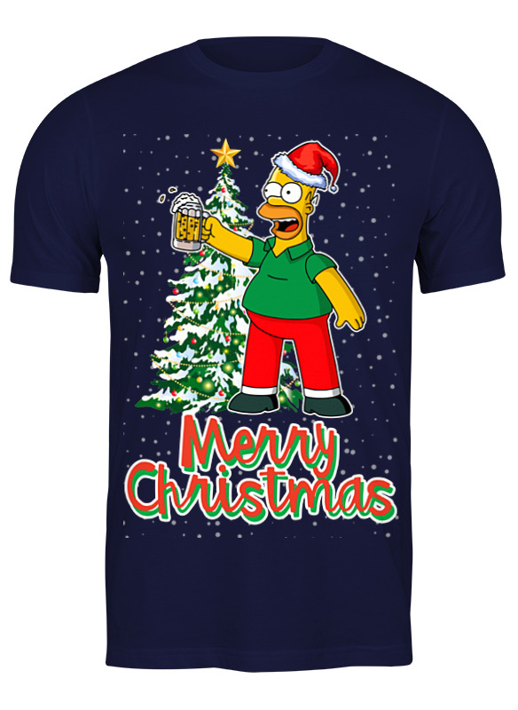 

Футболка мужская Printio Santahomer синий M, Santahomer