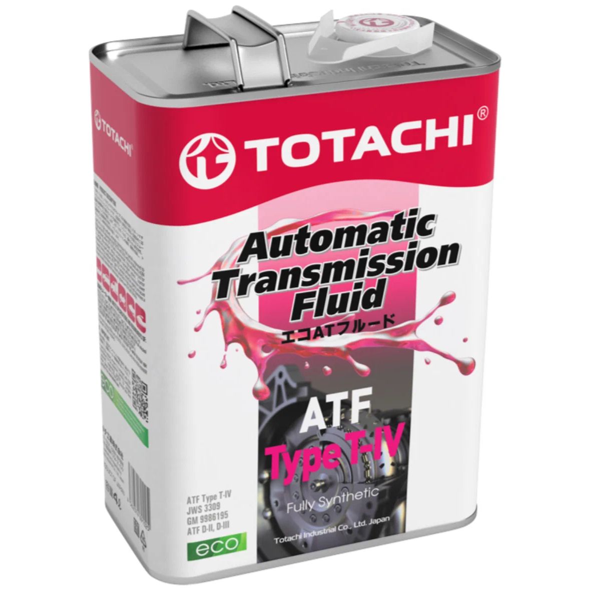 Жидкость для АКПП TOTACHI 20204 Atf Type T-Iv, 4 л