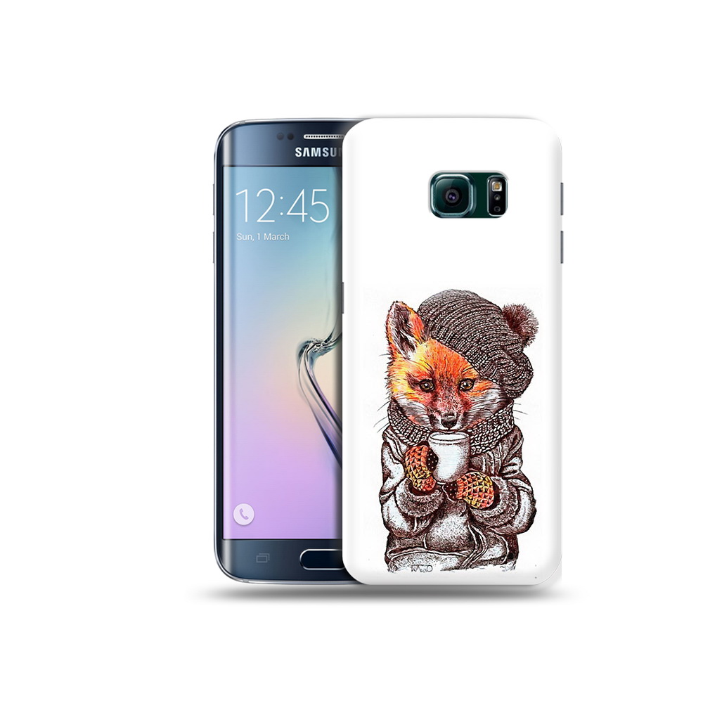 

Чехол MyPads Tocco для Samsung Galaxy S6 Edge лиса в шапке, Tocco