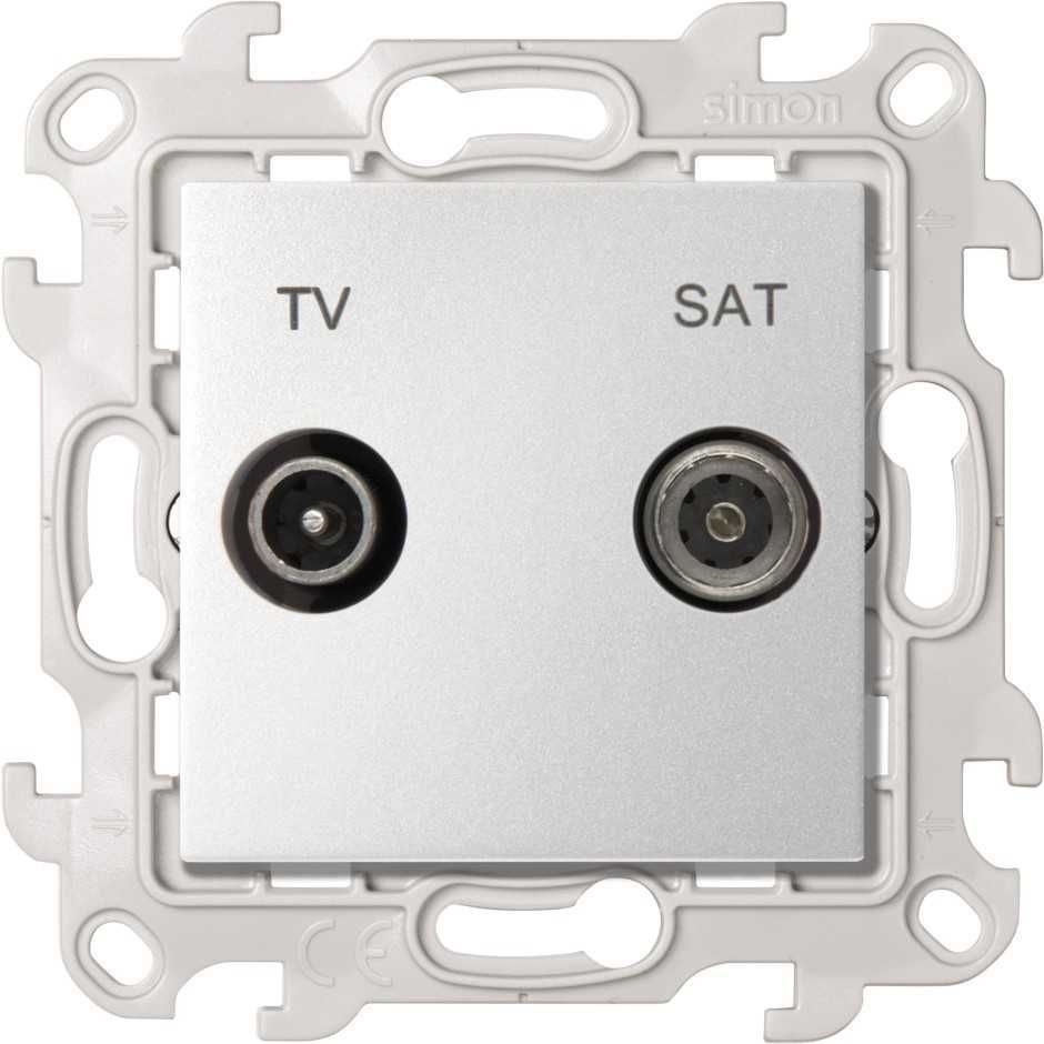 

Simon 24 Алюминий Розетка TV-SAT одиночная 2410487-033, Алюминий TV-SAT одиночная
