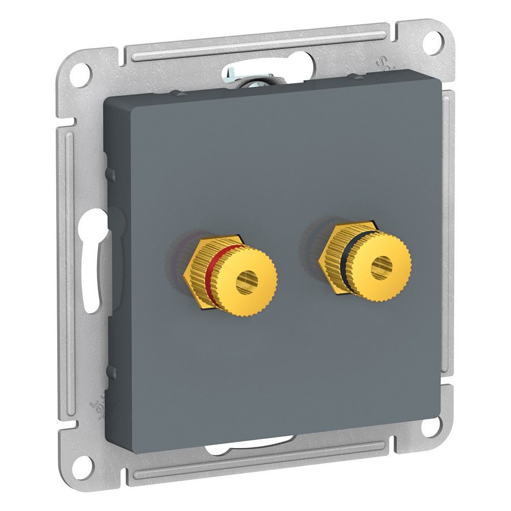 

Systeme Electric AtlasDesign Грифель Аудиорозетка двухместная ATN000787, Серый, AtlasDesign Грифель Аудиорозетка двухместная