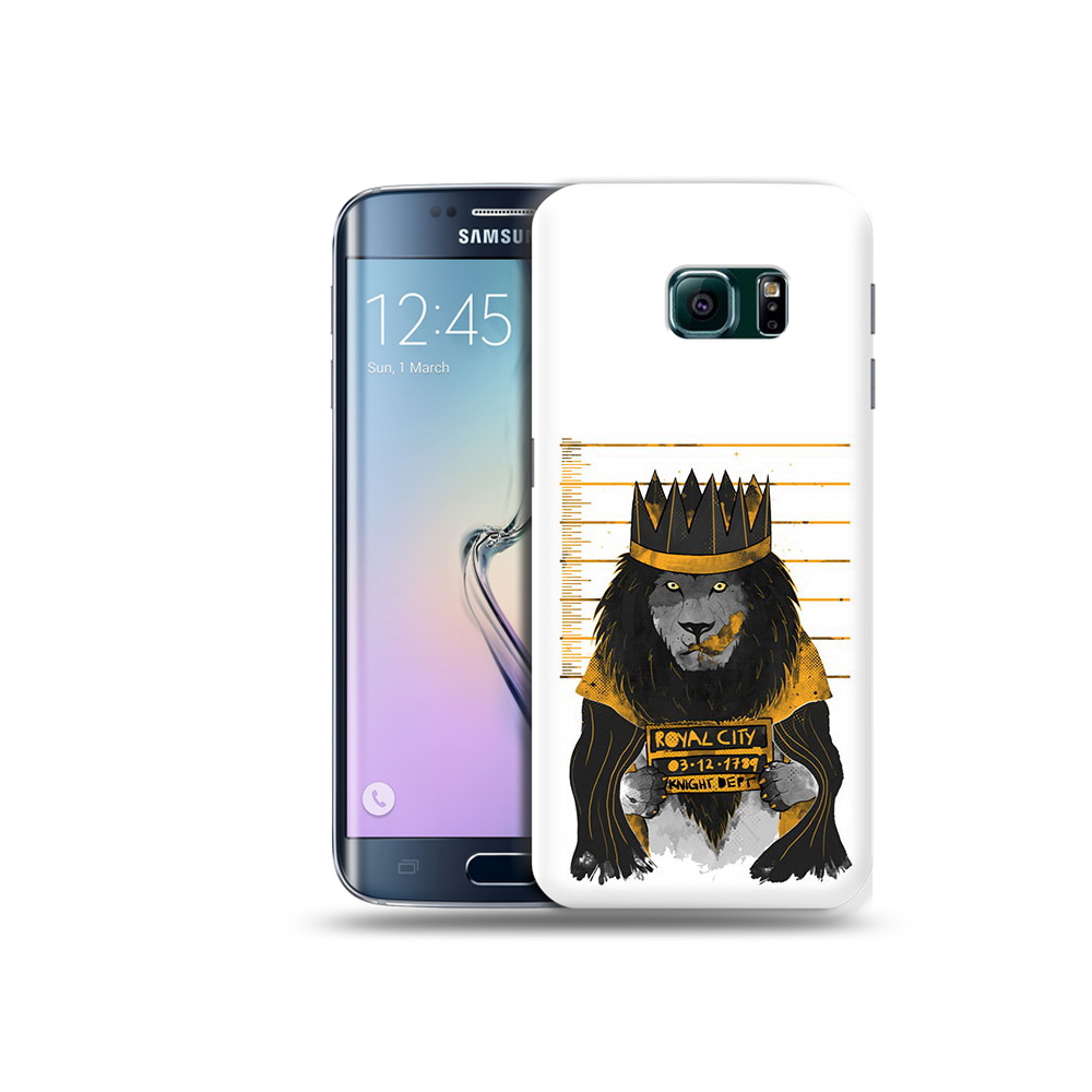 

Чехол MyPads Tocco для Samsung Galaxy S6 Edge лев в законе, Прозрачный, Tocco