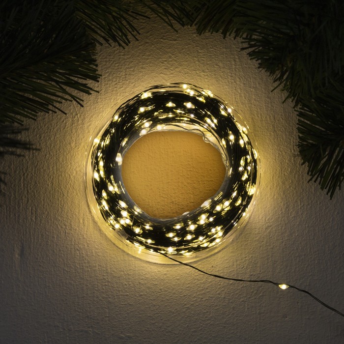 Светодиодная нить Luazon Lighting Нить роса 9225711 50 м белый теплый 4538₽