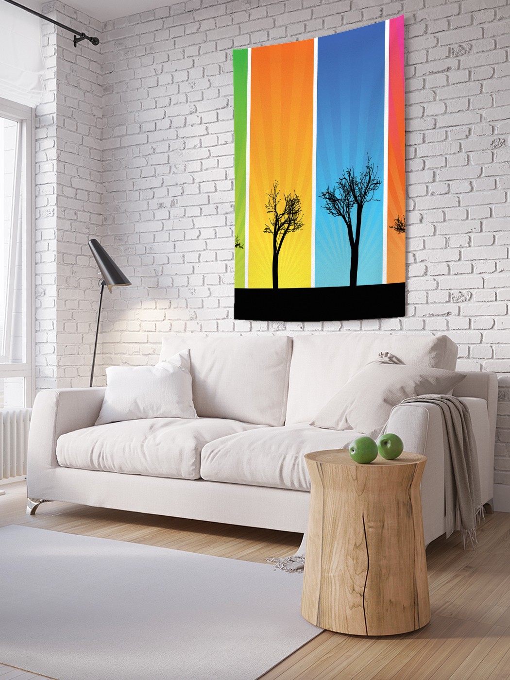 

Вертикальное фотопанно на стену JoyArty Цветные кроны деревьев 150x200 см, Цветные кроны деревьев