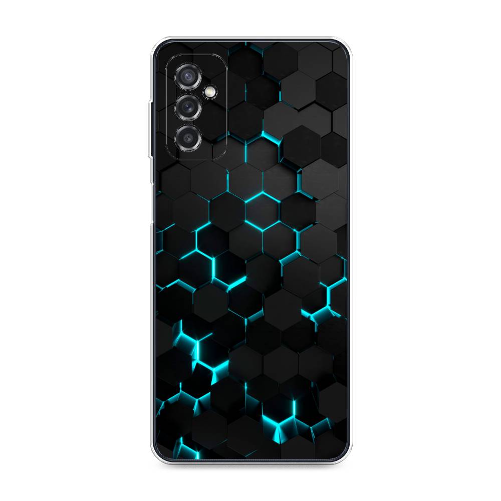 фото Чехол awog "соты бирюзовые" для samsung galaxy m52