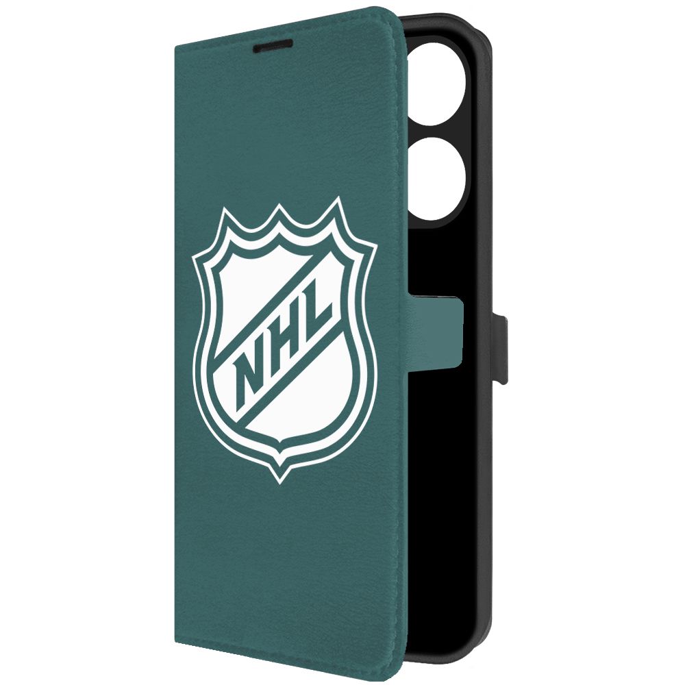 

Чехол-книжка Krutoff Eco Book для TECNO POP 7 Pro NHL (НХЛ) (зелёный опал), Зеленый