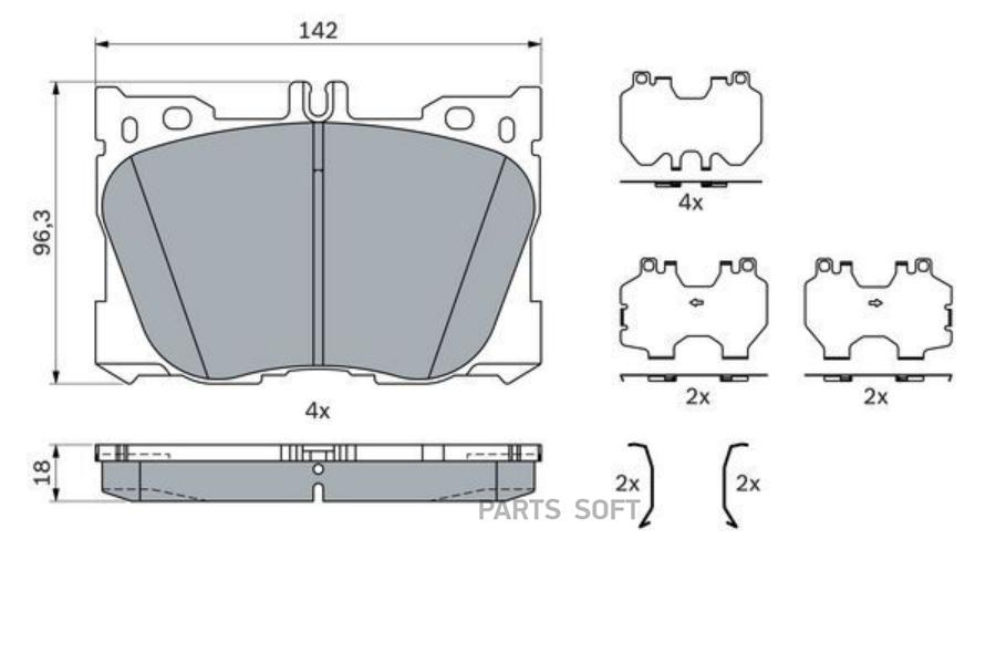 

Тормозные колодки Bosch дисковые 986424335