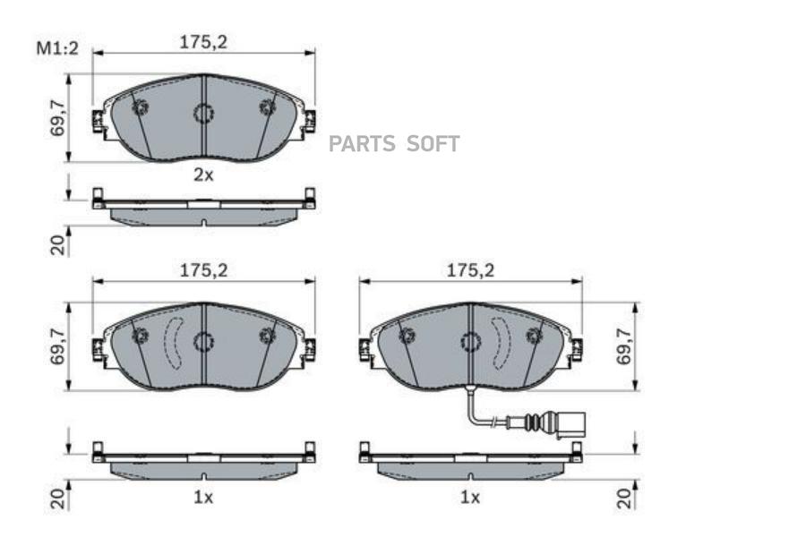 

Тормозные колодки Bosch дисковые 986424285