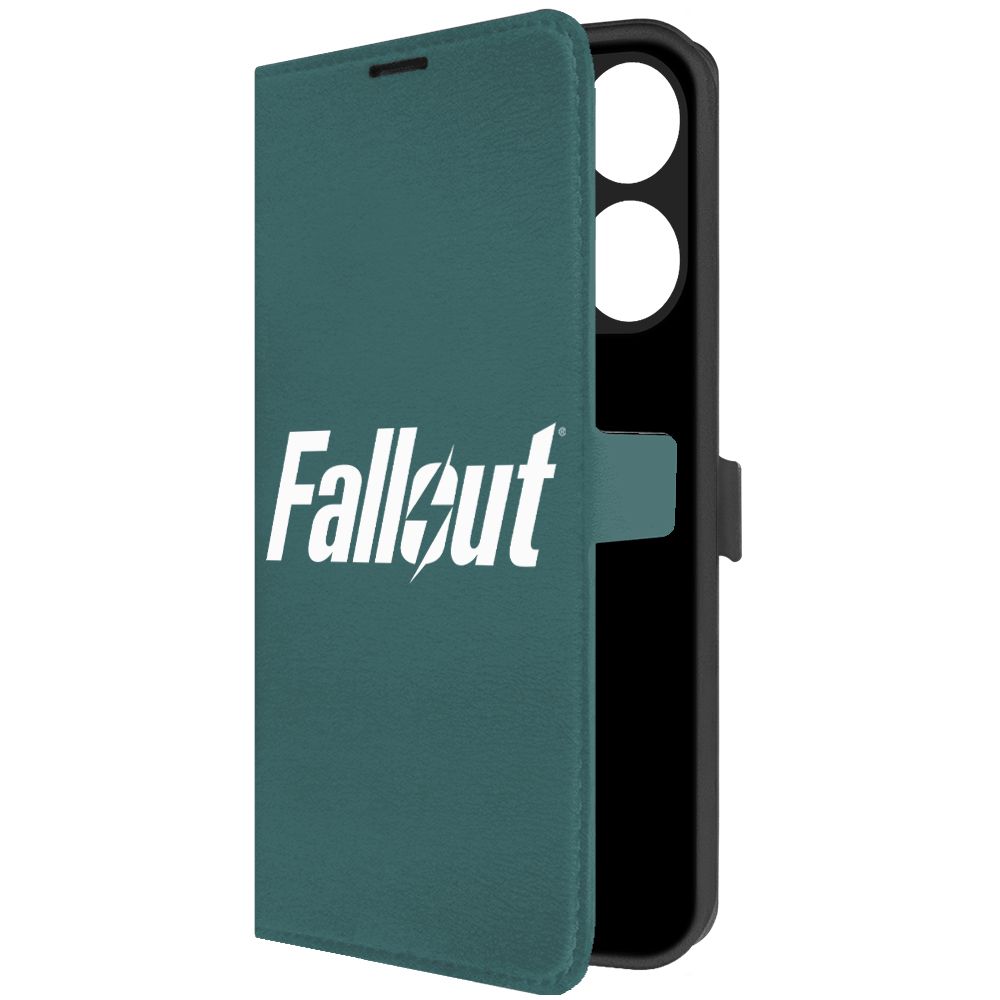 

Чехол-книжка Krutoff Eco Book для Tecno Pop 7 Pro Fallout зелёный опал, Зеленый