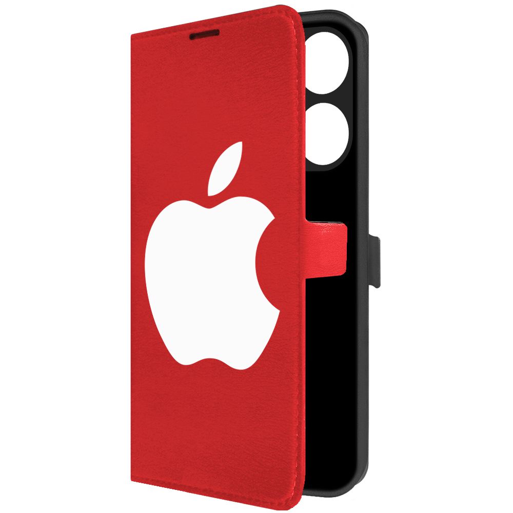 

Чехол-книжка Krutoff Eco Book для Tecno Pop 7 Pro Apple красный