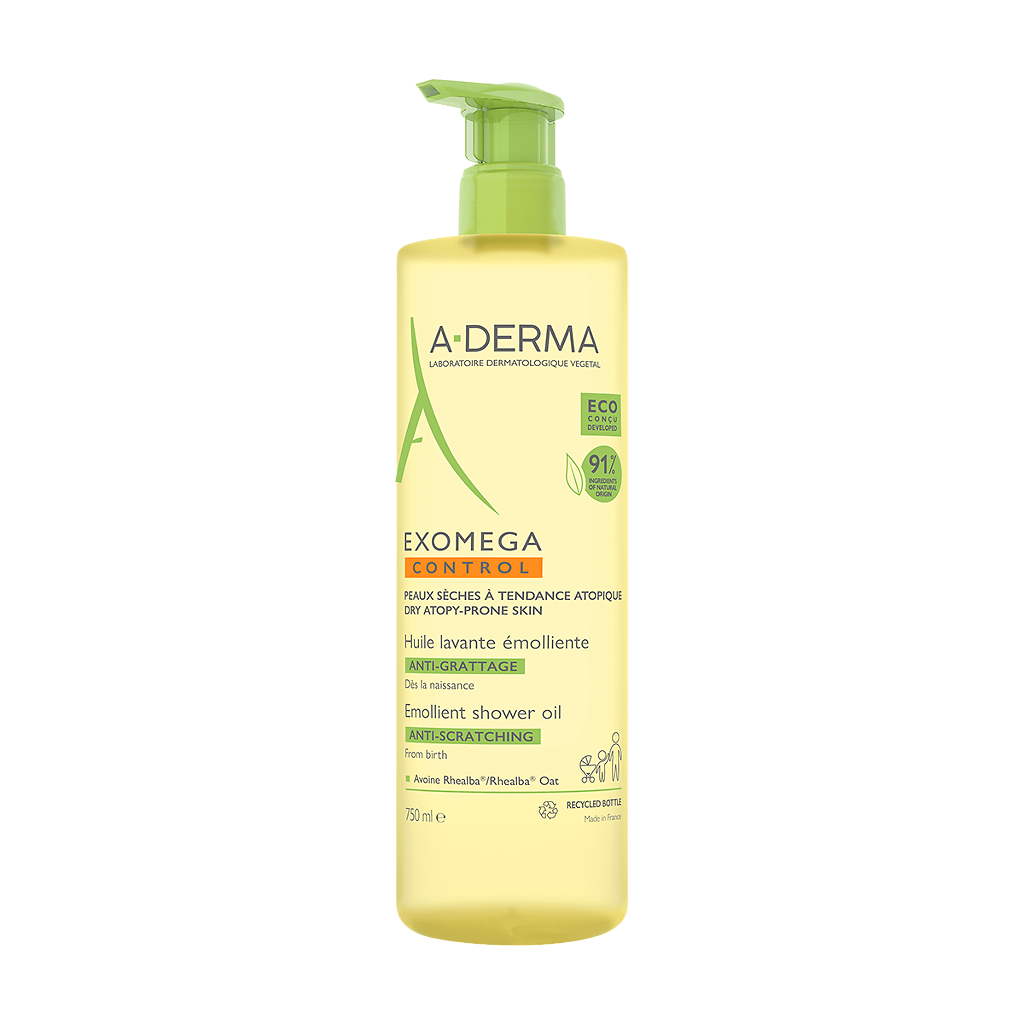 Масло для душа A-Derma Exomega Control Anti-Scratch Emollient смягчающее 750 мл