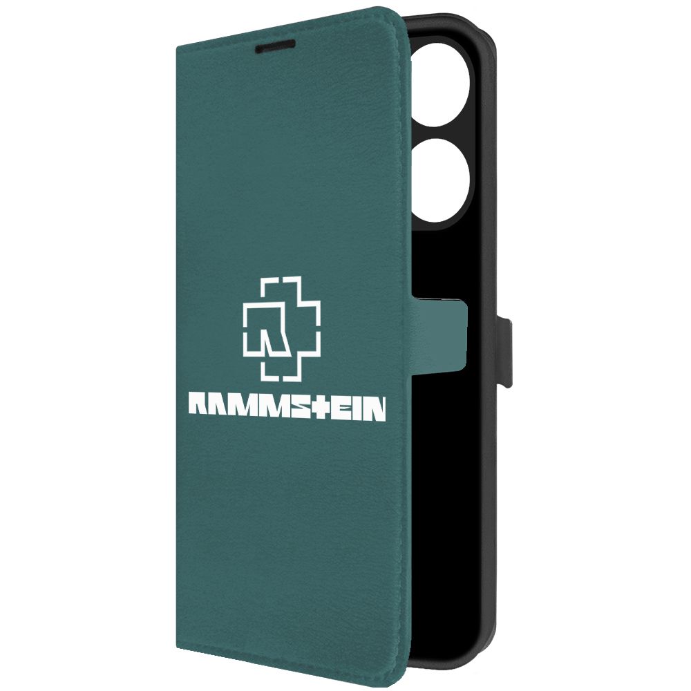 

Чехол-книжка Krutoff Eco Book для Tecno Pop 7 Rammstein зелёный опал, Зеленый