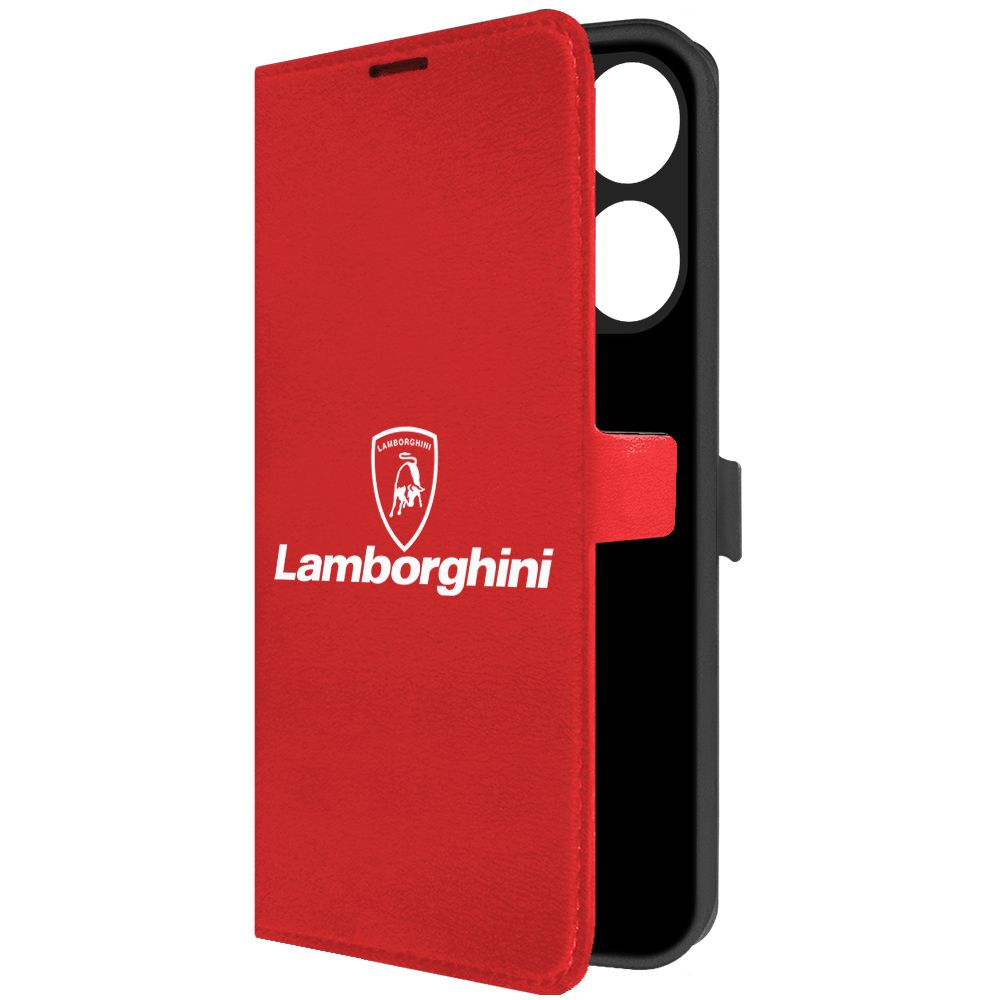 

Чехол-книжка Krutoff Eco Book для Tecno Pop 7 Lamborghini красный