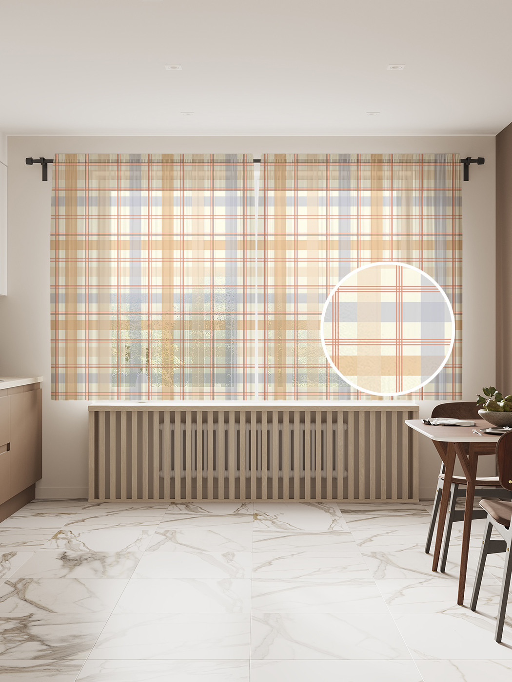 

Фототюль "Полосатые перекрестки", 145x180 см (2 полотна со шторной лентой + 50 крючков), Полосатые перекрестки