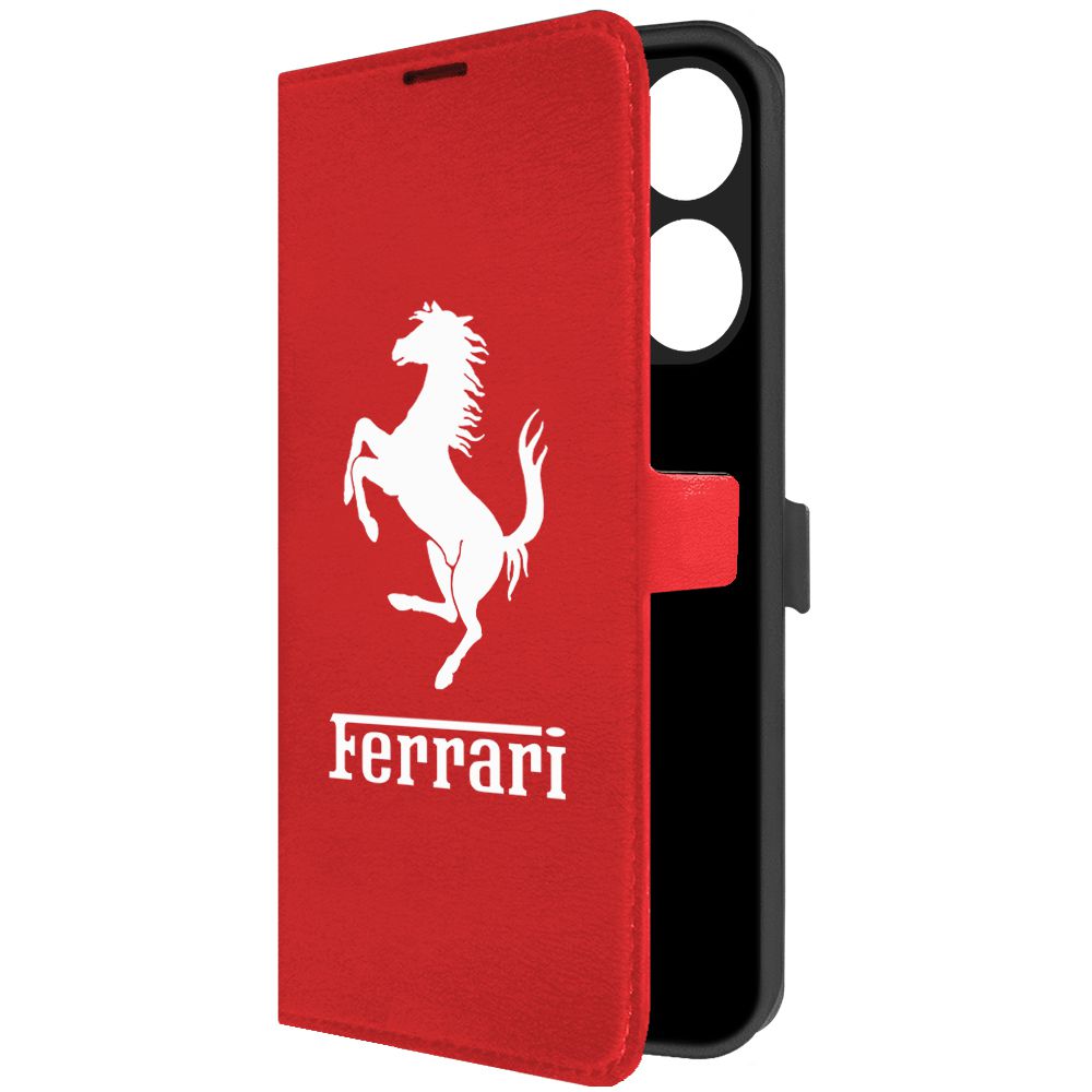 

Чехол-книжка Krutoff Eco Book для Tecno Pop 7 Ferrari красный