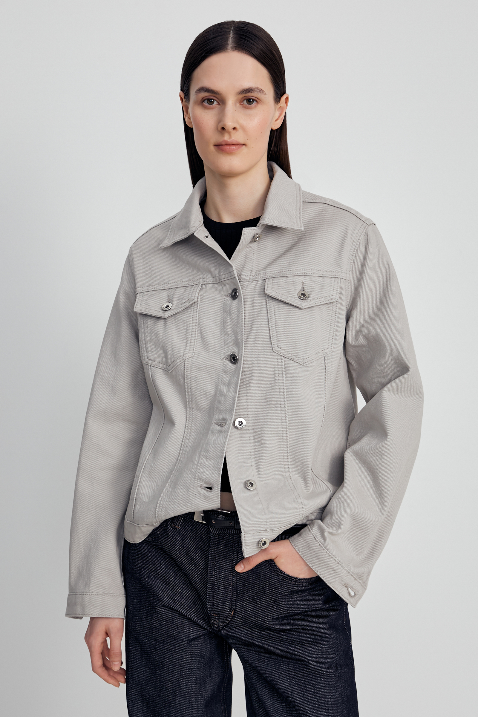 Джинсовая куртка женская Finn Flare FSC15011 серая XL