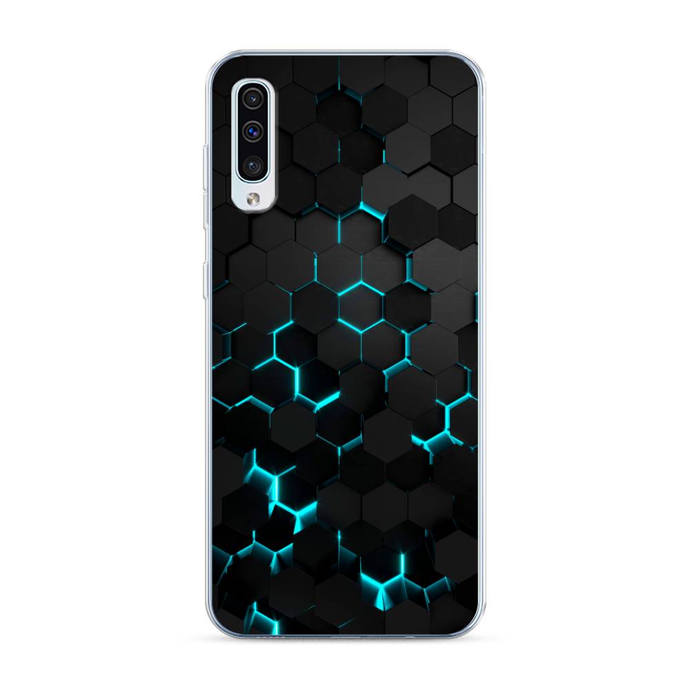 фото Чехол awog "соты бирюзовые" для samsung galaxy a50