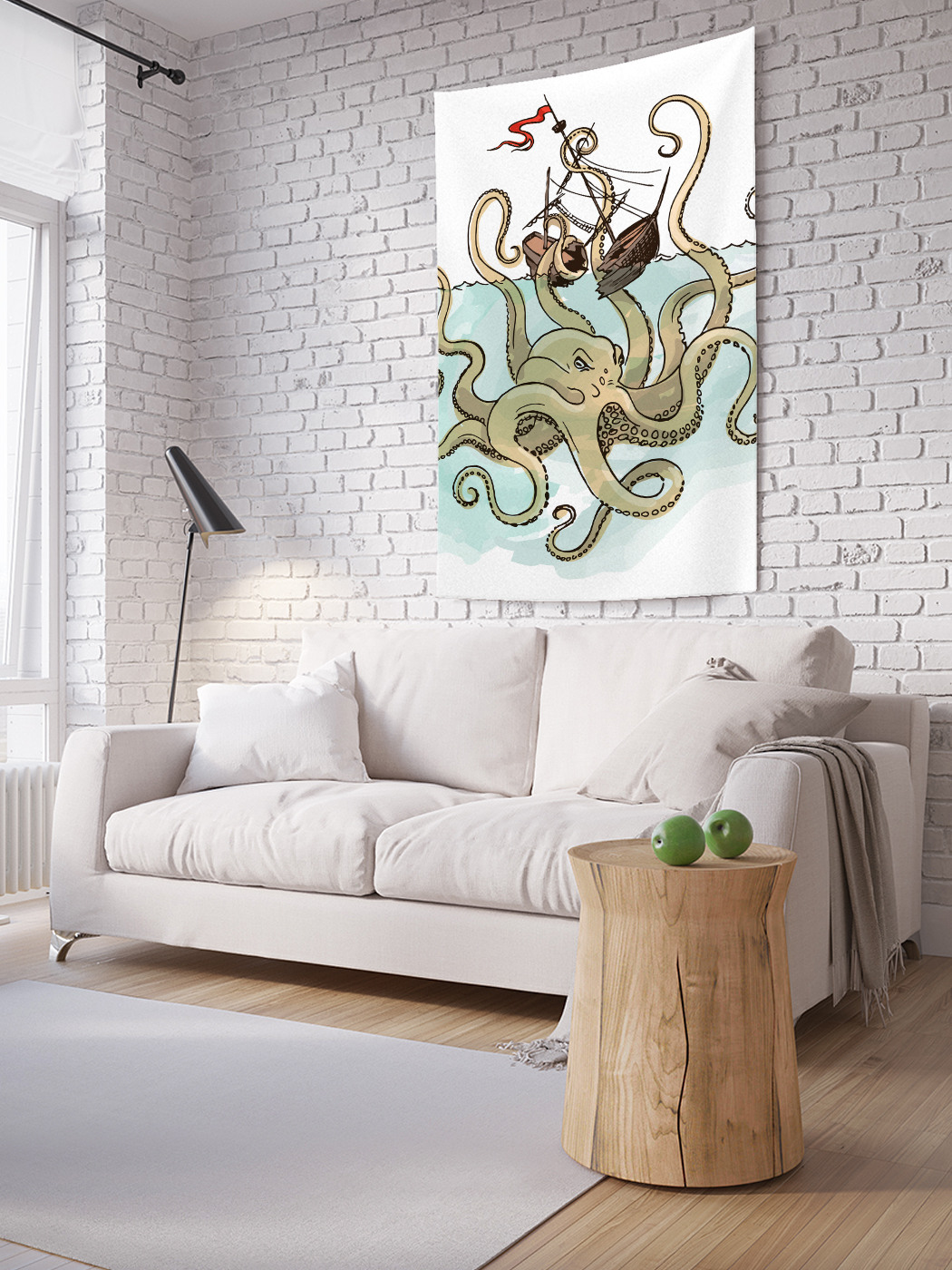 

Вертикальное фотопанно на стену JoyArty Смертельный кракен 100x150 см, Смертельный кракен