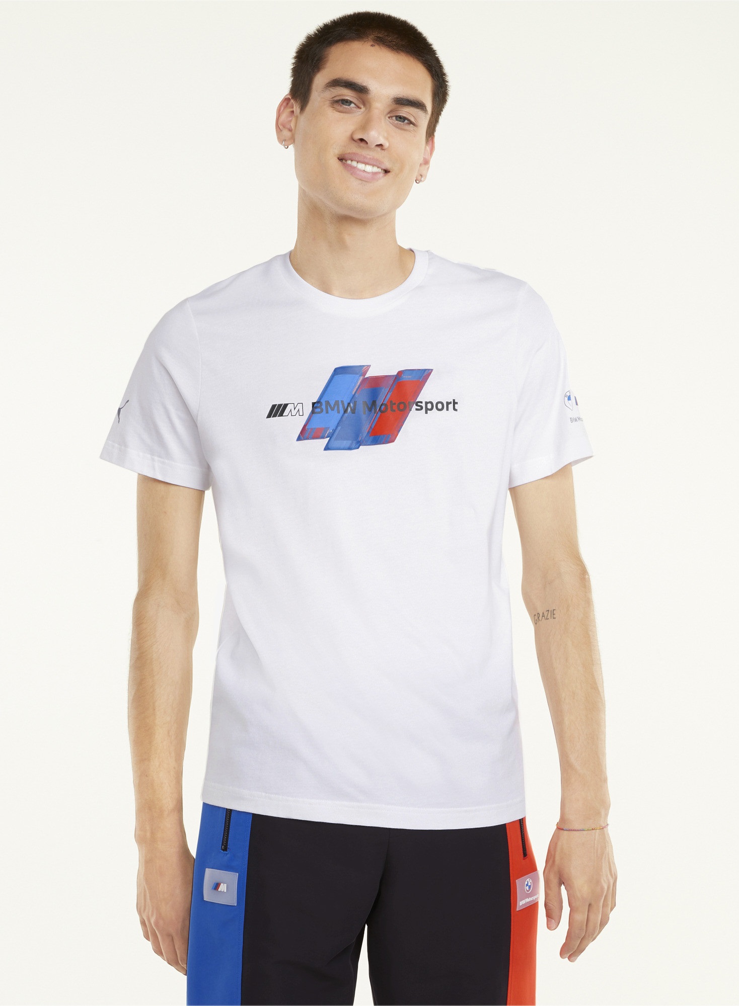 

Футболка мужская PUMA BMW MMS Logo Tee+ белая XL, BMW MMS Logo Tee+