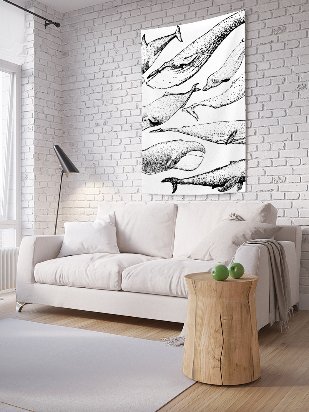 

Вертикальное фотопанно на стену JoyArty Виды китов 100x150 см, Виды китов