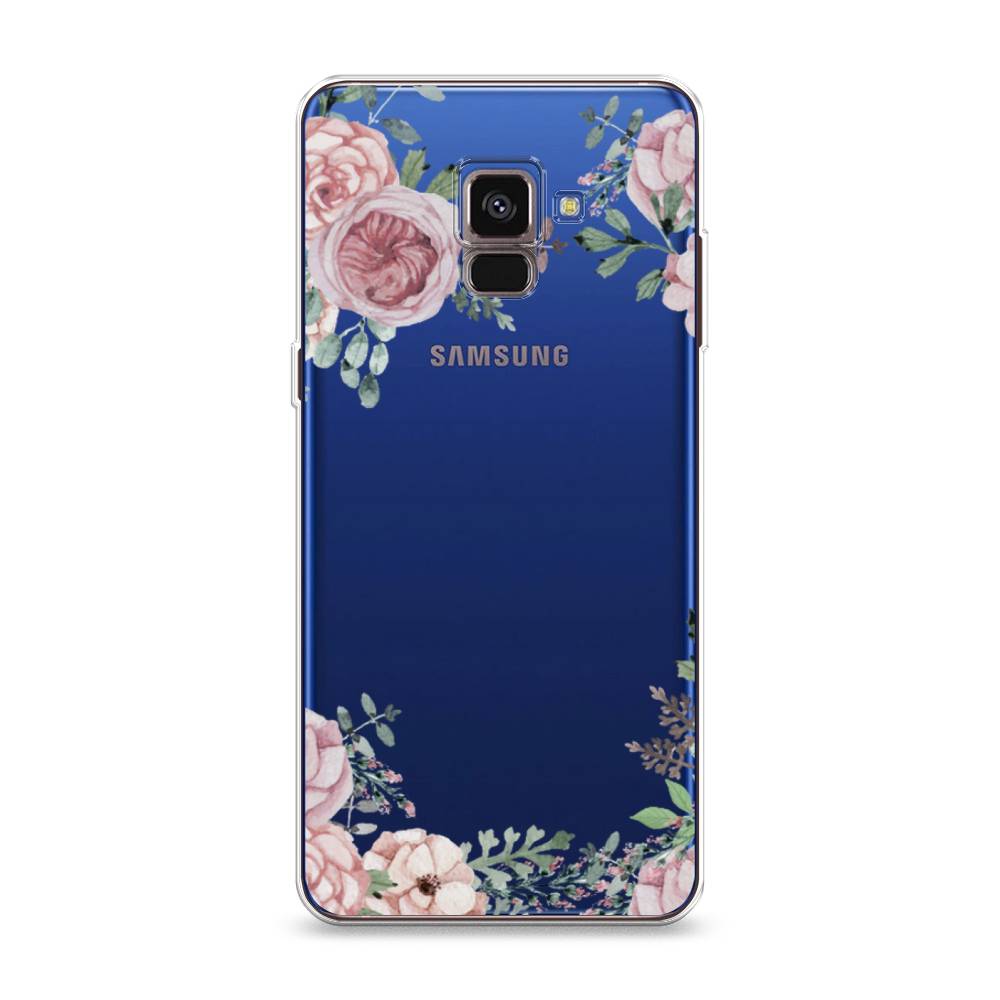 

Чехол Awog на Samsung Galaxy A8 2018 "Нежные розы акварель", Разноцветный, 25450-8