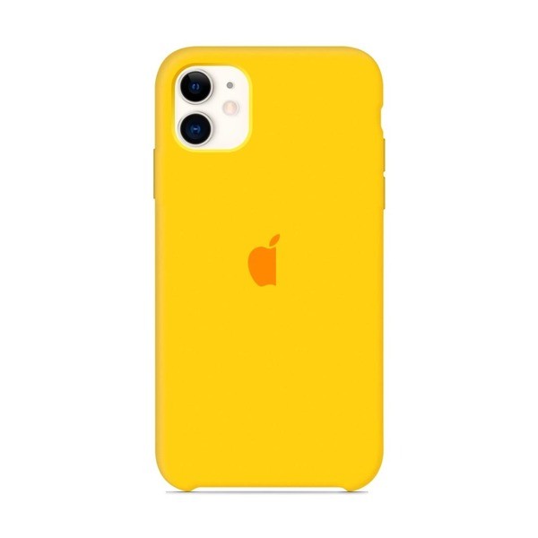 фото Чехол для iphone 12 mini silicone желтый nobrand