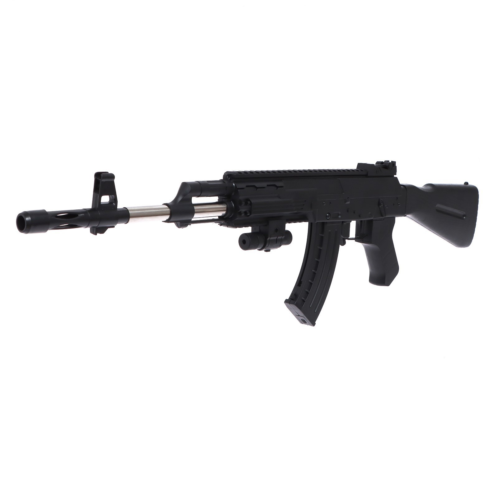 Автомат КНР АК-47, с лазером, черный, игрушечный, пластиковый 977-2