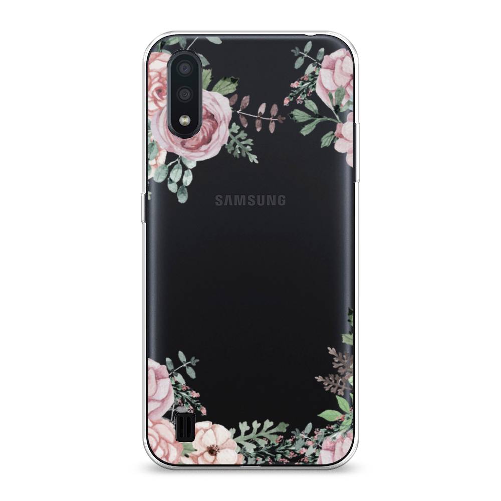 

Чехол Awog на Samsung Galaxy A01 "Нежные розы акварель", Разноцветный, 29550-8
