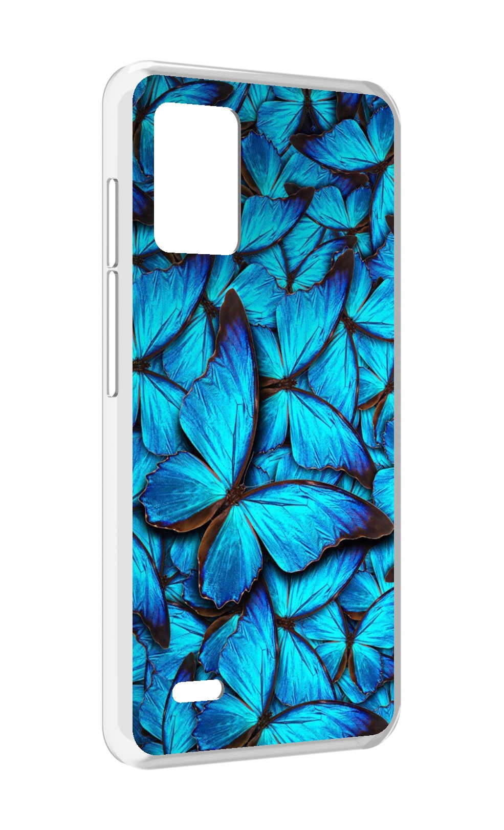 

Чехол MyPads бирюзовые бабочки для UMIDIGI Bison X10S / Bison X10G, Прозрачный, Tocco