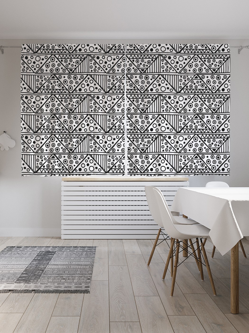 

Классические шторы JoyArty "Зигзаг в стиле зентангл", Oxford DeLux, 2 полотна 145x180 см, Зигзаг в стиле зентангл