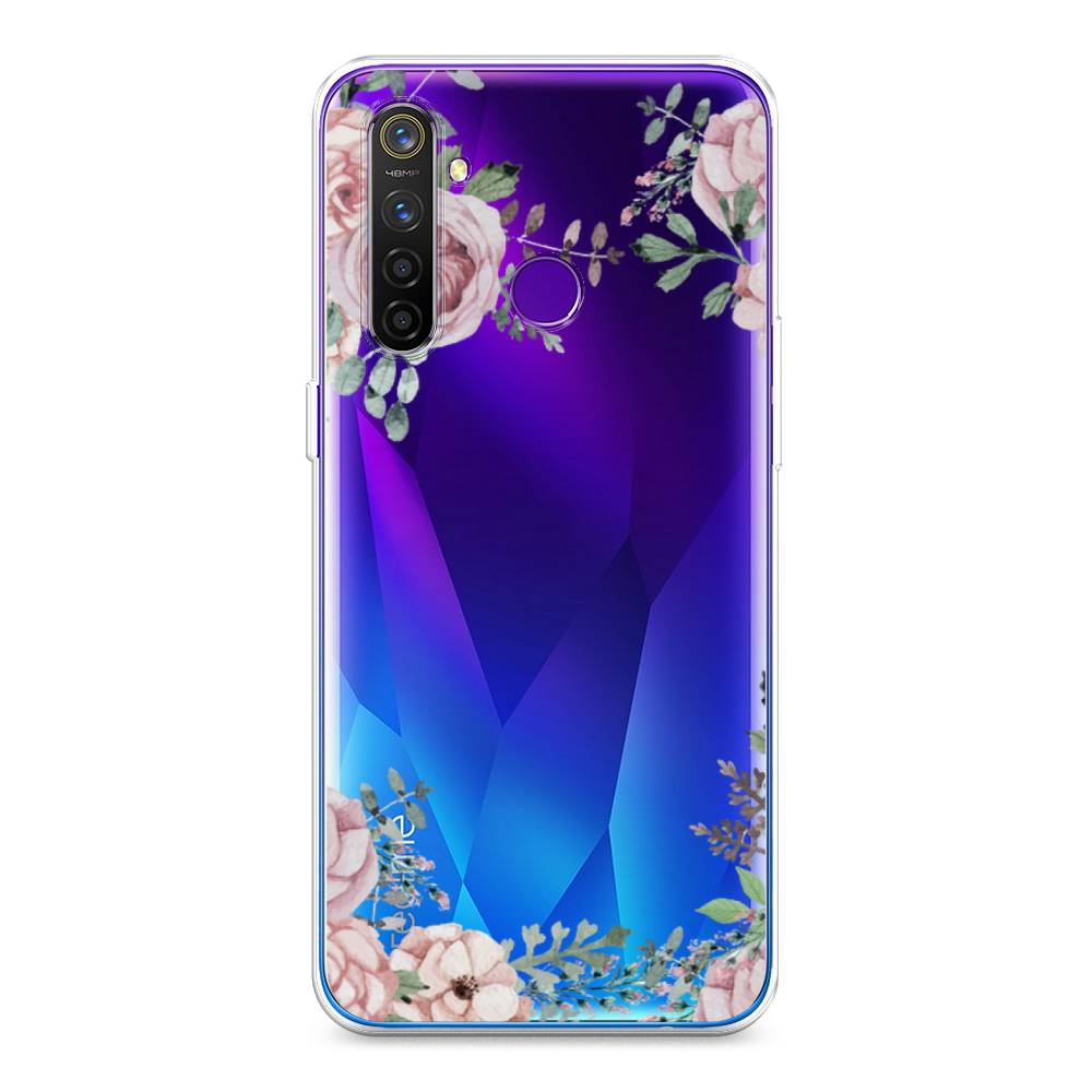 

Чехол Awog на Realme 5 Pro "Нежные розы акварель", Разноцветный, 251650-8