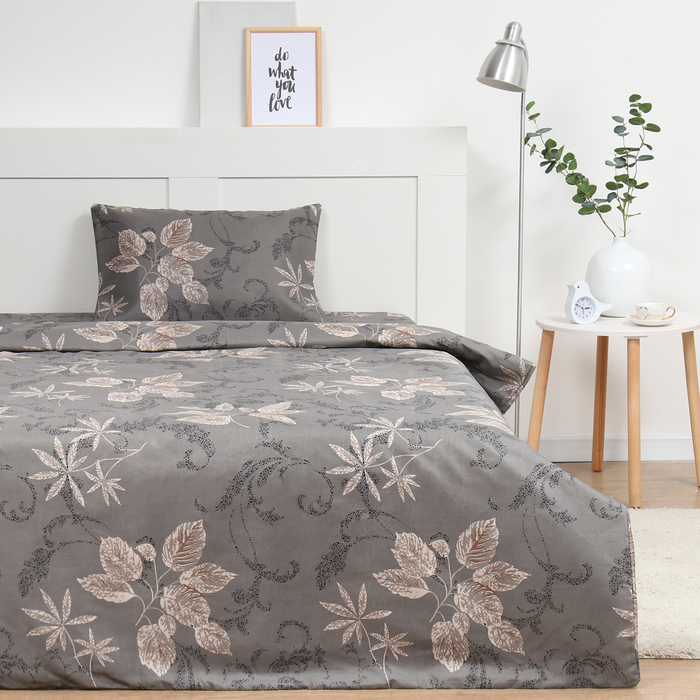 

Постельное бельё Экономь и Я 1.5 спальное Leaf fall 143х215см 145х214см 50х70см-1шт, Микро Настроение