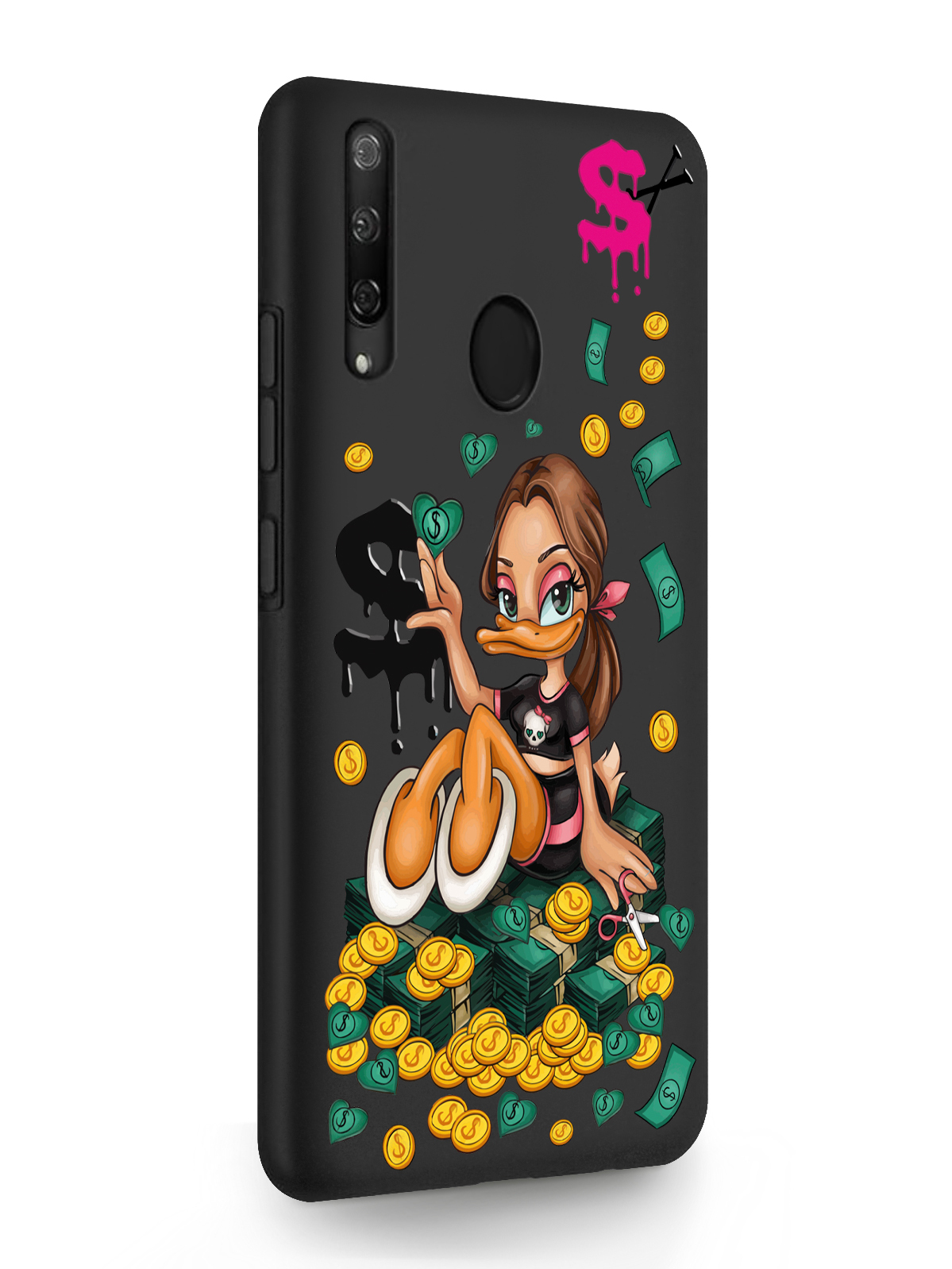 

Чехол MustHaveCase Huawei P Smart Z Уточка Девочка черный, Черный;желтый;зеленый, Huawei P Smart Z Уточка Девочка