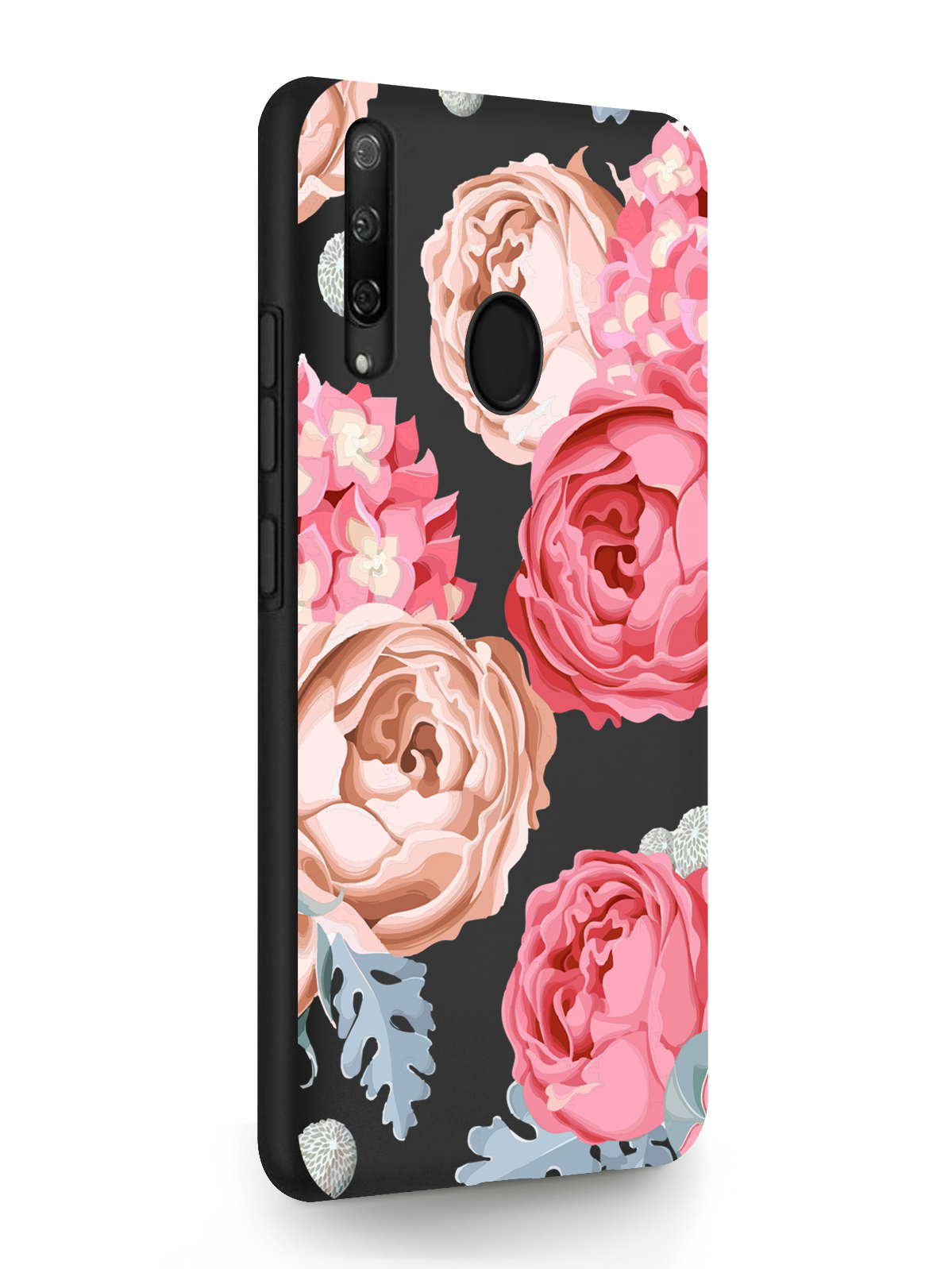 

Чехол MustHaveCase Huawei P Smart Z Пионы черный, Розовый, Huawei P Smart Z Пионы