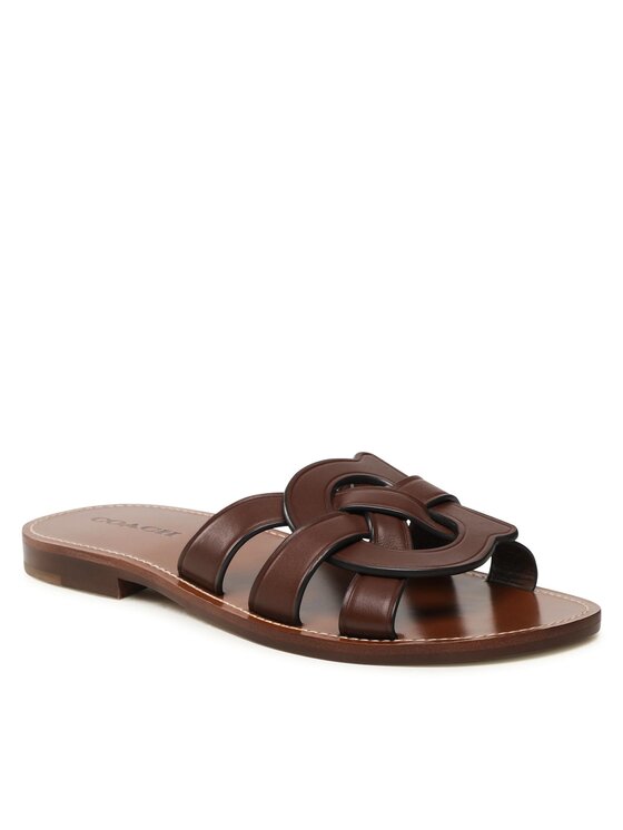 Мюли женские Coach Issa Leather Sandal CI222 коричневые 38 EU