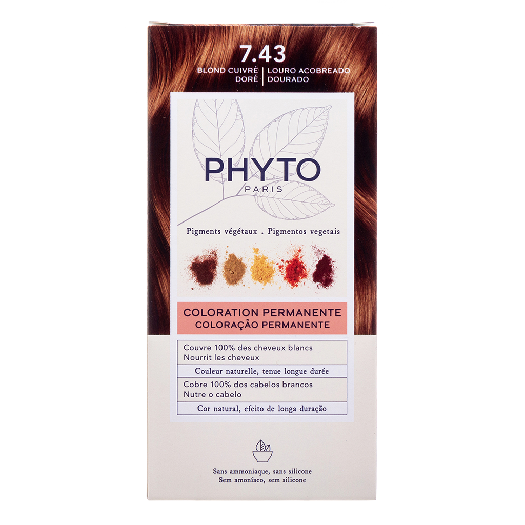 Краска для волос Phyto Color золотисто-медный блонд оттенок 7.43