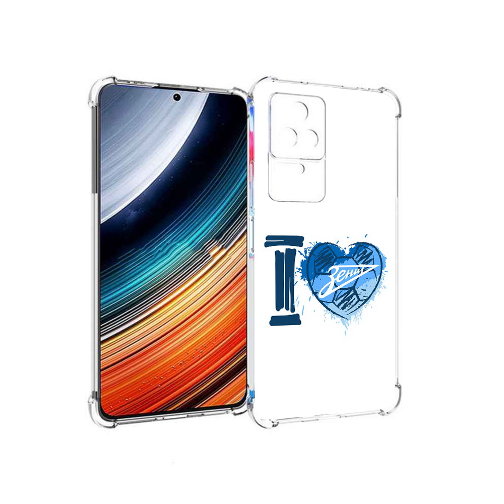 

Чехол MyPads ФК я люблю зенит для Xiaomi Redmi K40S/Poco F4, Прозрачный, Tocco