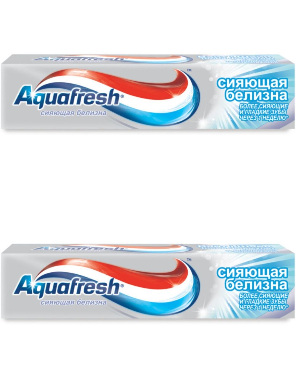 Зубная паста Aquafresh сияющая белизна 100мл 2шт