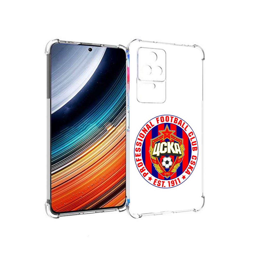 

Чехол MyPads ФК ЦСК логотип для Xiaomi Redmi K40S/Poco F4, Прозрачный, Tocco