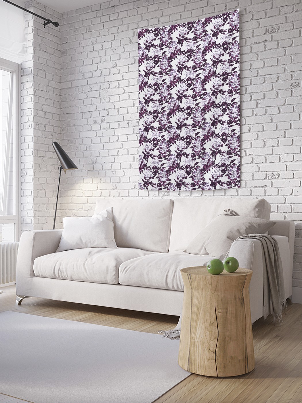

Вертикальное фотопанно на стену JoyArty Розы на этносе 150x200 см, Розы на этносе