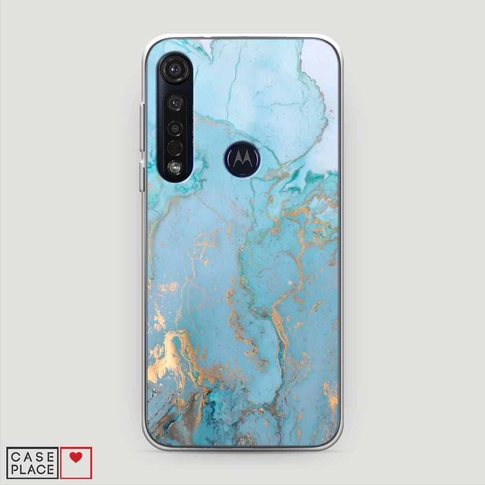 

Чехол Awog на Motorola Moto G8 Plus / Моторола Мото G8 Plus "Голубой мрамор рисунок", Разноцветный, 241450-3